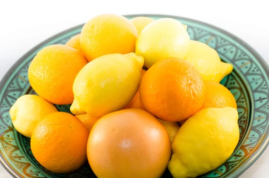 Fruit bowl with citrus fruits