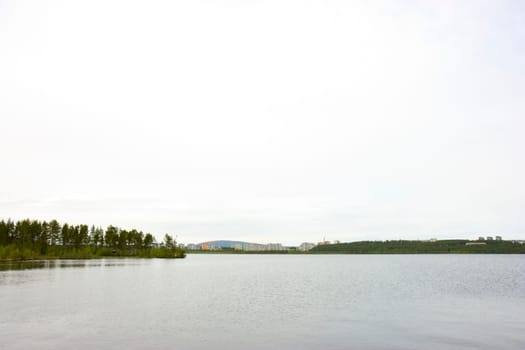 Kind on a city from outside lakes