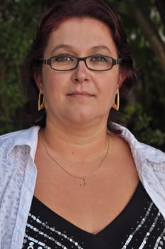 Woman with glasses