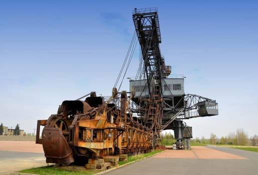 old coal excavator in the disused opencast mine Ferropolis