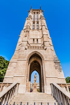 Saint Jacques tower in the city of Paris in france