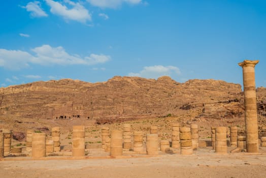 roman temple in nabatean petra jordan middle east