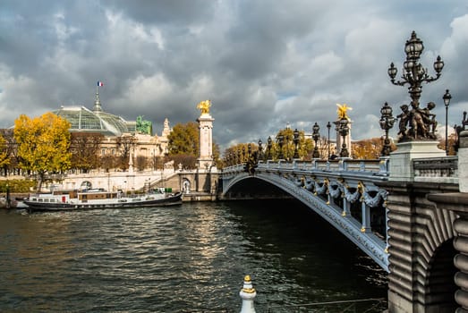 Pont Alexandre III  Alexander the third bridge in the city of Paris in france