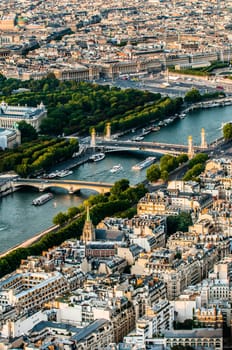 aerial view cityscape of Paris in france