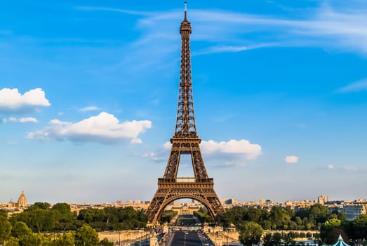 the eiffel tower in the city of Paris in france