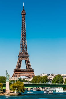 the eiffel tower in the city of Paris in france