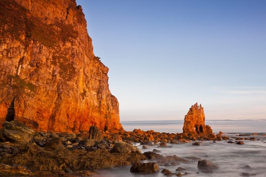 Sunrise at Playa de Portizuelo, Asturias, Spain