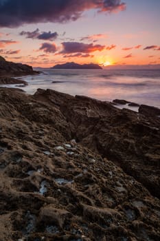 Amazing seascape sunset, Sonabia, Cantabria, Spain