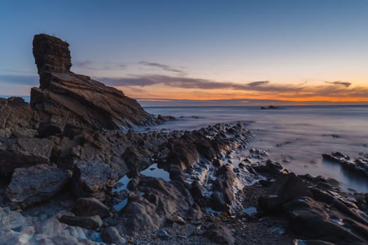 Sunrise at Playa de Portizuelo, Asturias, Spain