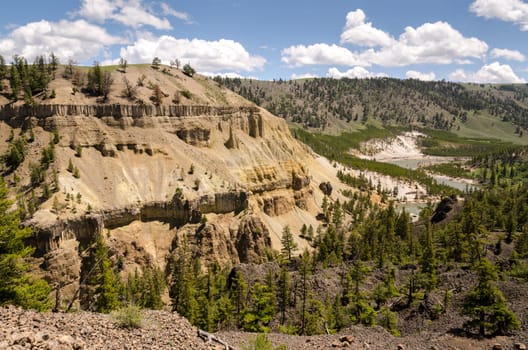 canyon in Yellowstone National Park in Wyoming