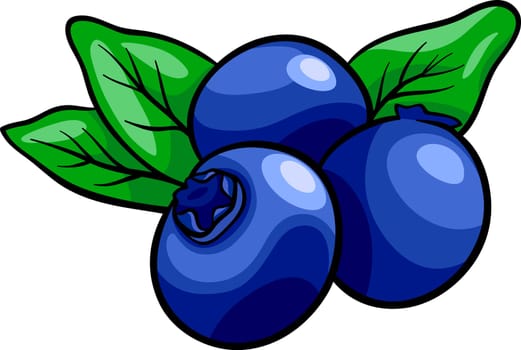 Cartoon Illustration of Blueberry Fruits Food Object