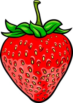 Cartoon Illustration of Strawberry Fruit Food Object