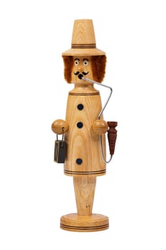 Incense smokers made of wood insulated against a white background