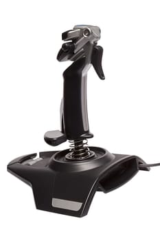 joystick for aircraft simulator isolated on a white background