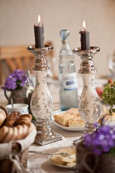 Laid table