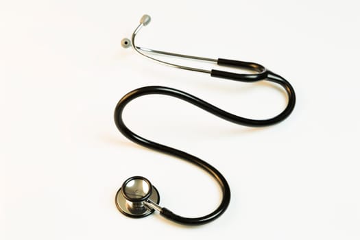 Doctor's stethoscope isolated on white background.