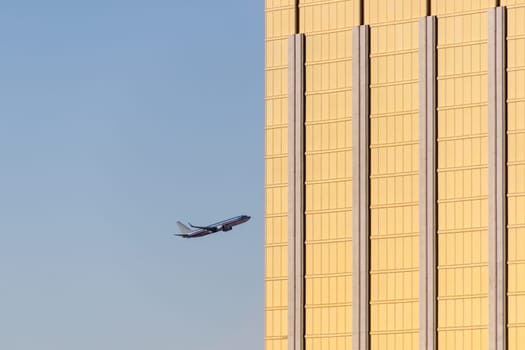 plane collided with a skyscraper of Las Vegas in Nevada