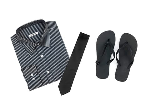 Business attire isolated against a whiute background