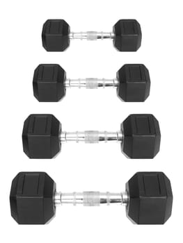Gym weights isolated against a white background