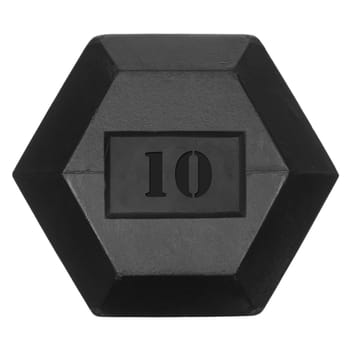 Gym weights isolated against a white background