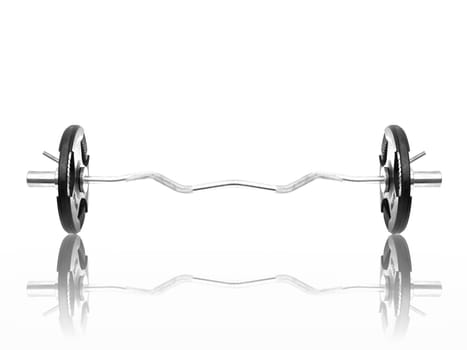 Gym weights isolated against a white background