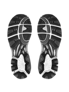 Sports runners situated in a shoe box
