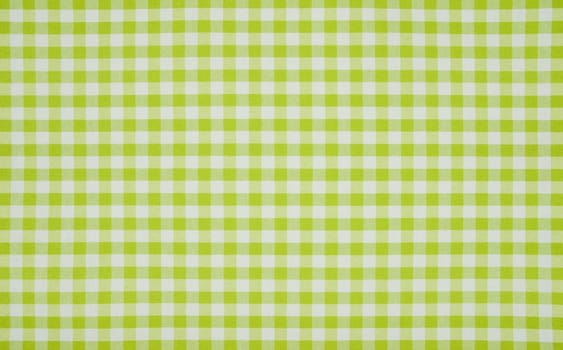 Green-white checkered tablecloth
