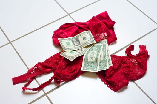 Underwear with money
