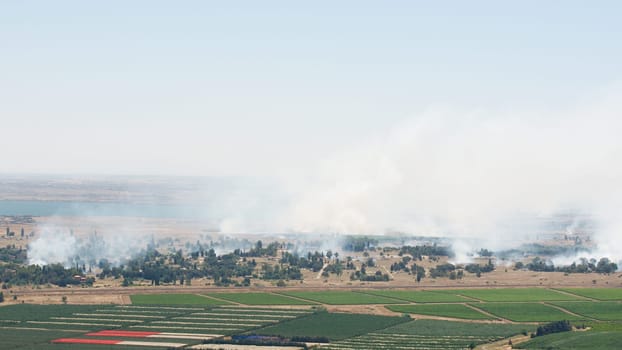 JUNE 06: Battle in Syrian city Quneitra near Israeli border on June 06, 2013 in Quneitra, Syria