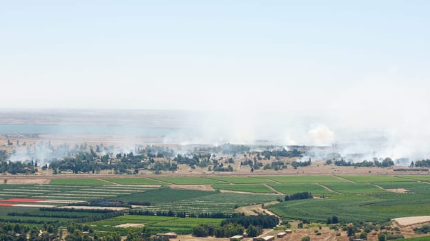 JUNE 06: Bombing in Syrian city Qunaitira near Israeli border on June 06, 2013 in Qunaitira, Syria