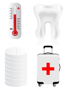 Medical icon set on white background