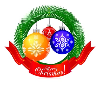 christmas background with ribbon