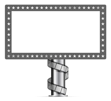 Billboards with wraps film strip illustration