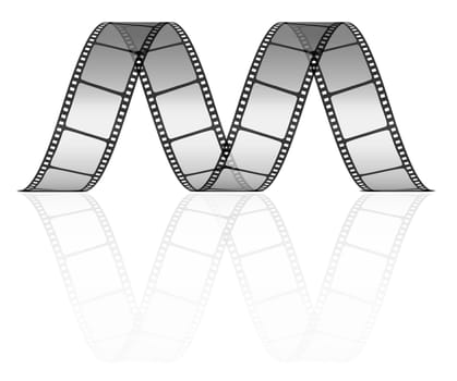 film strip as letter M