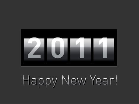 New Year realistic metalic counter