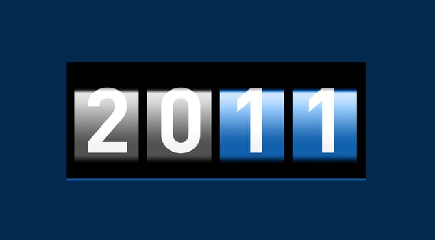 New Year realistic counter