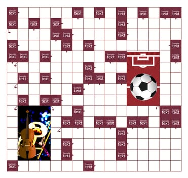 An empty scanword puzzle