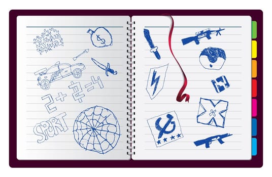 Note with really children's drawing
