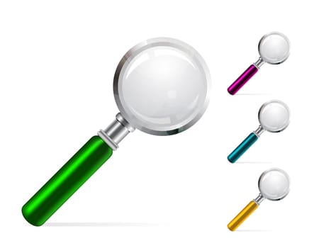 Magnifier color illustration