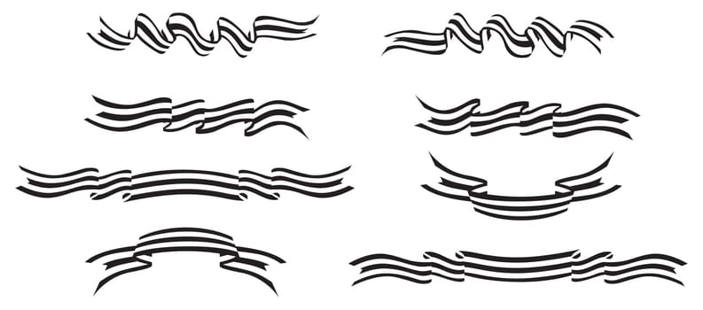 Beautiful ribbons set for you design on white