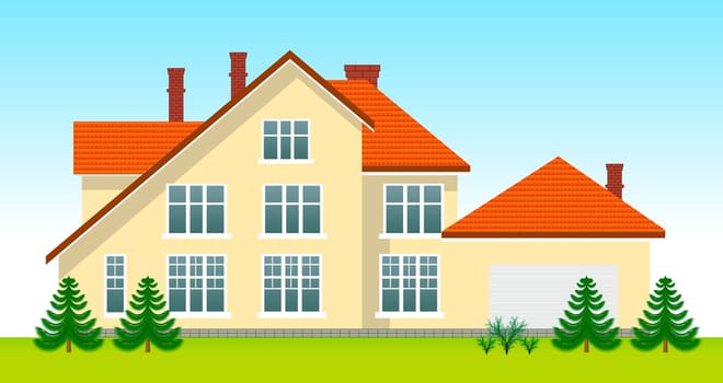 New family house in the day. See night version in my portfolio