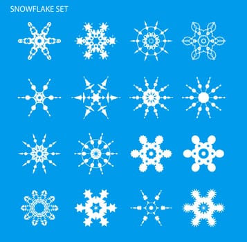 Set with snowflakes