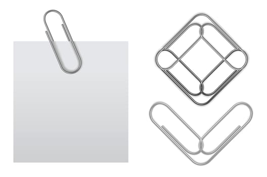 sticky note with paper clip
