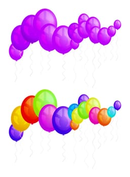 Balloons party happy birthday decoration multicolored translucent
