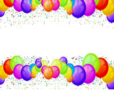 Balloons party happy birthday decoration multicolored translucent