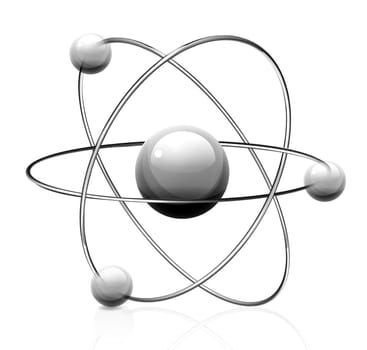 illustration of atom icon isolated on white background