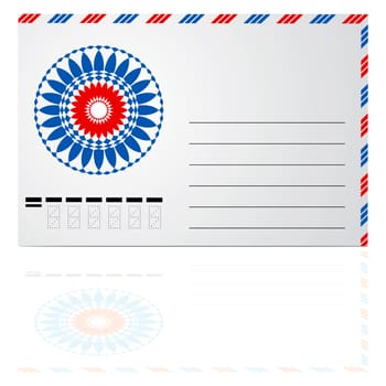 blank envelope on white background