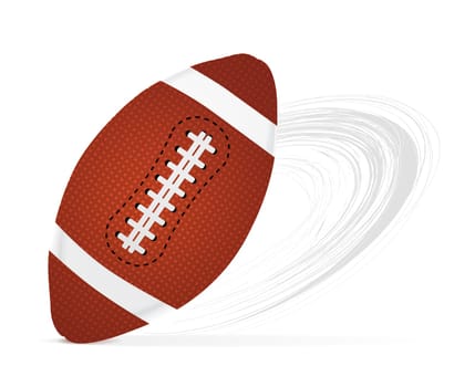 American football ball isolated on white background