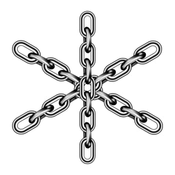 Iron vector chain isolated on white background. Eps v 8.0. Mesh tool used