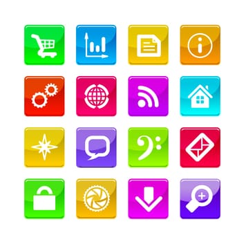 Vector color application icons isolated on white background